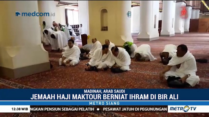 Jemaah Calon Haji Maktour Berniat Ihram di Bir Ali