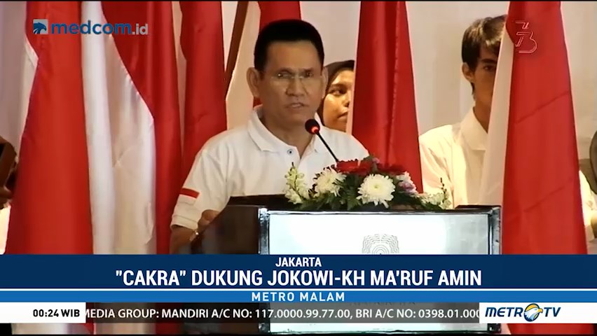 Purnawirawan TNI Dukung Jokowi-Ma'ruf di Pilpres 2019