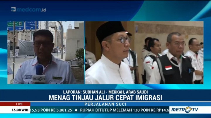 Menag Tinjau Jalur Cepat Imigrasi Mekkah