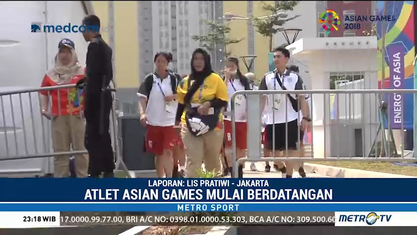 Atlet Asian Games Mulai Berdatangan ke Jakarta