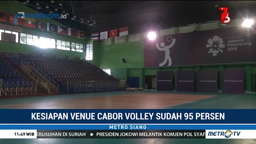 Kesiapan Venue Voli di GOR Bulungan Sudah 95%