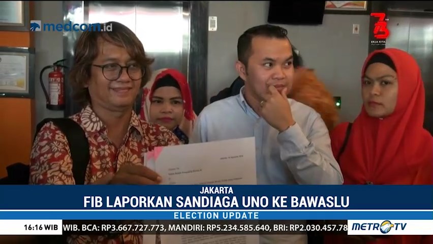 FIB Laporkan Sandiaga Uno ke Bawaslu