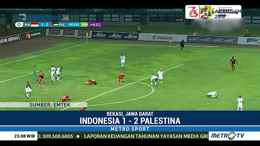 Timnas U-23 Ditaklukkan Palestina 1-2