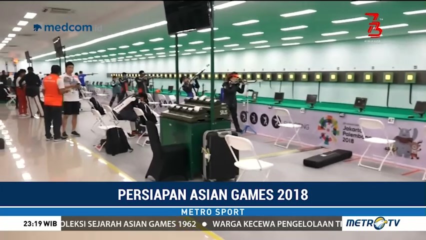 Atlet Menembak dari Berbagai Negara Berlatih di Jakabaring