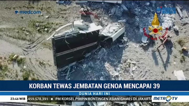 Pemerintah Italia Usut Kasus Ambruknya Jembatan Genoa