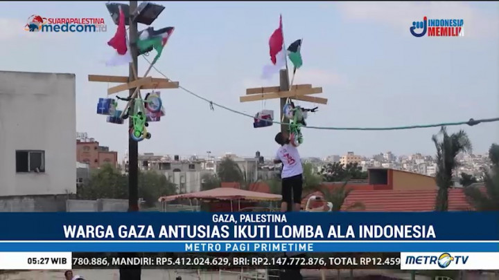 Warga Gaza Antusias Ikut Lomba Khas HUT RI