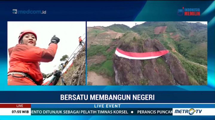 Bentang Sang Merah Putih di Batu Tumpang