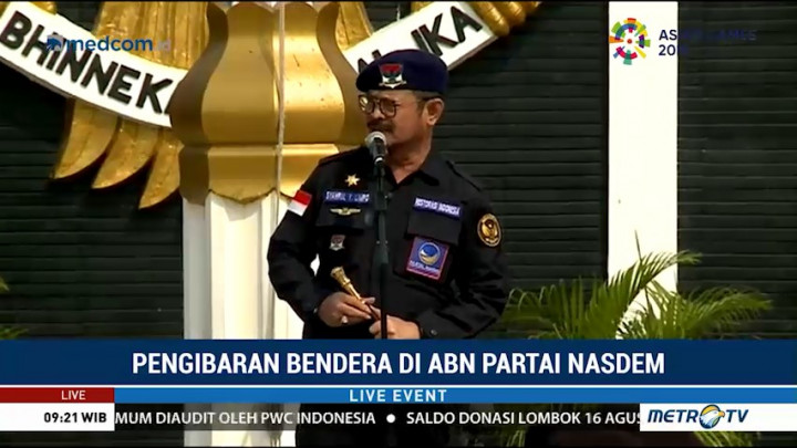 Syahrul Yasin Limpo Jadi Inspektur Upacara di ABN Partai NasDem