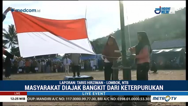 Peringatan HUT RI Warga Korban Gempa Lombok