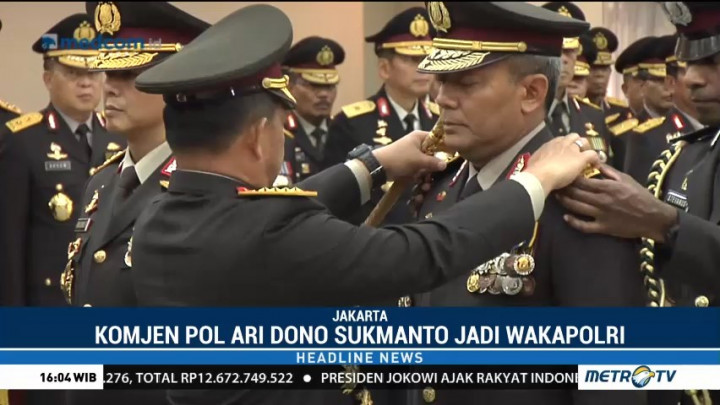 Komjen Pol Ari Dono Dilantik Menjadi Wakapolri