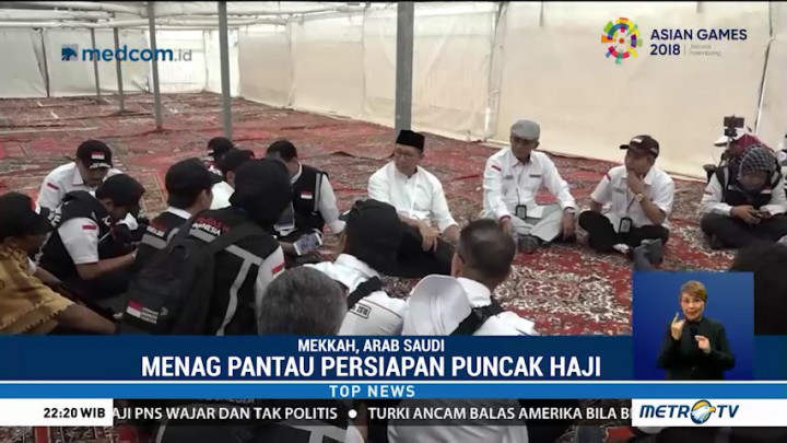 Menag Pantau Persiapan Puncak Haji