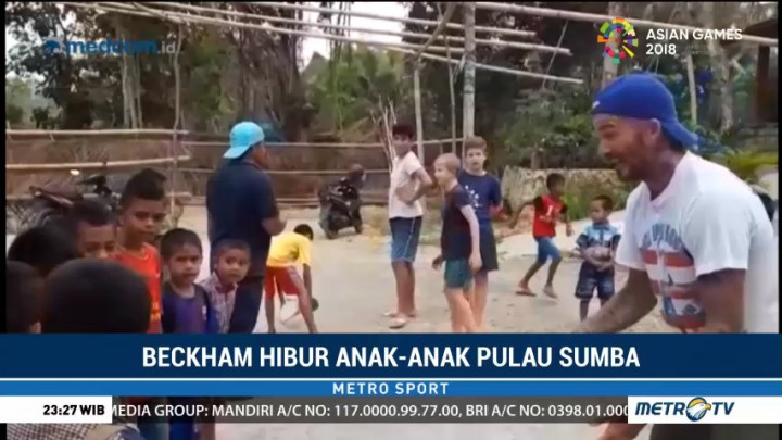 Kunjungi Sumba, David Beckham Hibur Anak-anak
