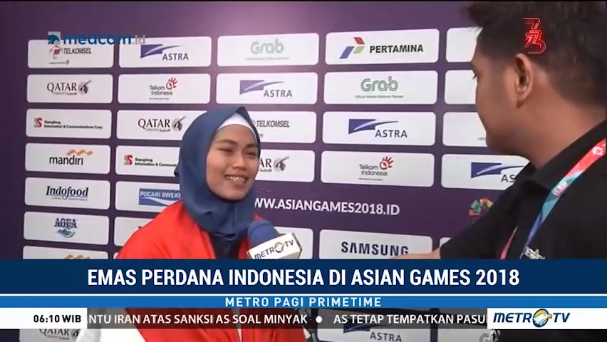 Atlet Taekwondo Defia Rosmaniar Sumbang Medali Emas Pertama