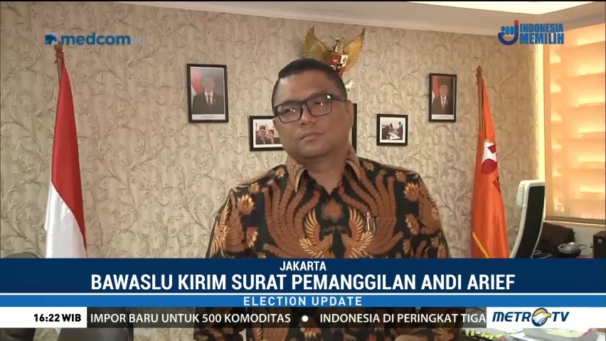 Usut Mahar Politik, Bawaslu Kirim Surat Pemanggilan Andi Arief