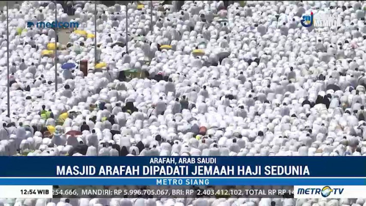 Masjid Arafah Dipadati Jemaah Haji Sedunia