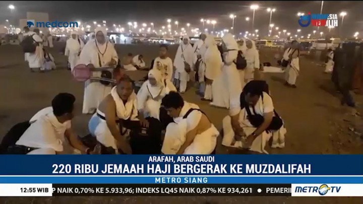 220 Ribu Jemaah Haji Indonesia Bergerak ke Muzdalifah
