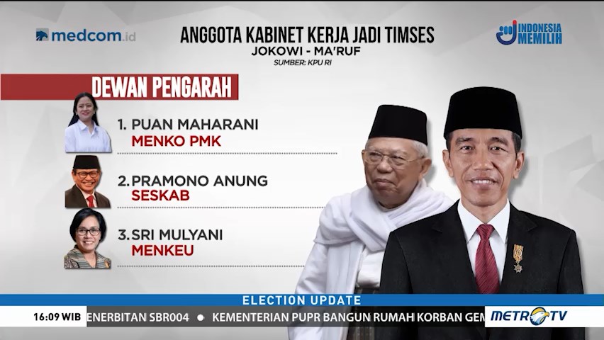 Ini Tim Kampanye Nasional Jokowi-Ma'ruf Amin