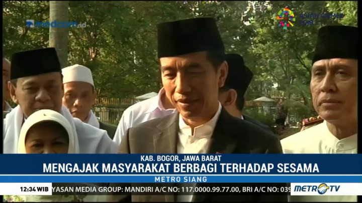 Jokowi Ajak Masyarakat Berbagi Terutama ke Korban Gempa Lombok