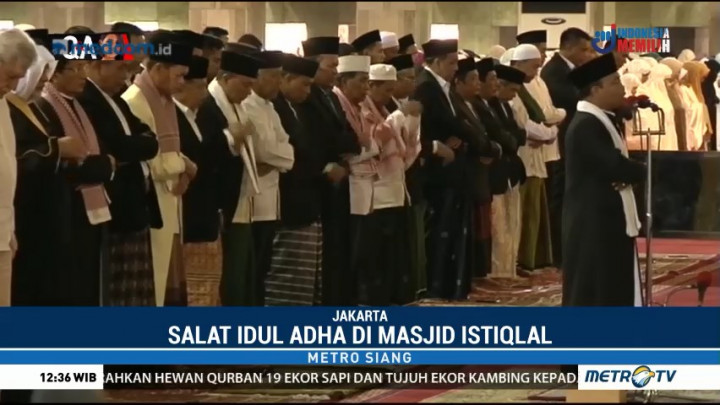 Wapres JK dan Sejumlah Dubes Salat Id di Masjid Istiqlal