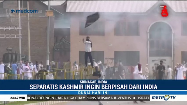 Demo Kelompok Separatis Kashmir Berujung Bentrok