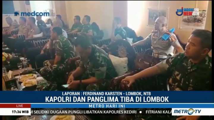 Panglima TNI dan Kapolri Kunjungi Lombok Tinjau Penanganan Gempa
