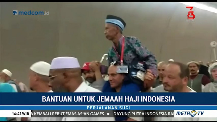 Kelelahan, Jemaah Haji Indonesia Digendong Jemaah Suriah