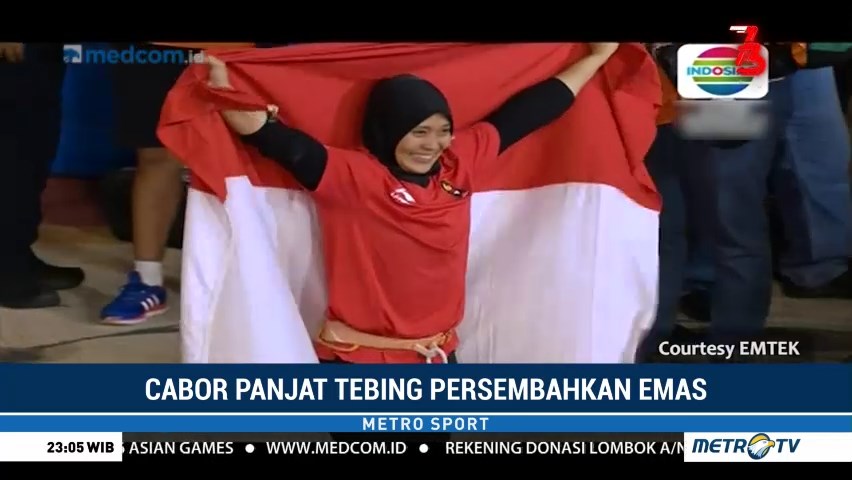 Cabor Panjat Tebing Persembahkan Emas untuk Indonesia
