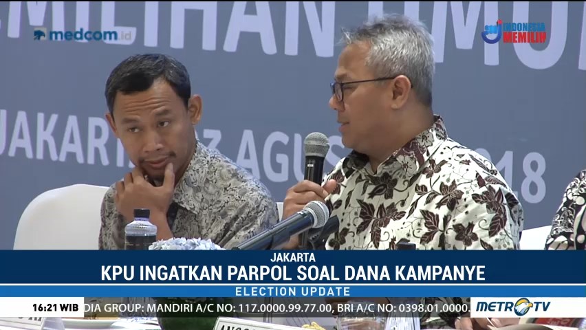 KPU Ingatkan Parpol Soal Dana Kampanye
