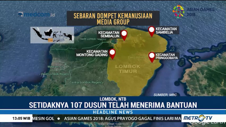 Bantuan Media Group Tersebar Hingga ke 107 Dusun di Lombok