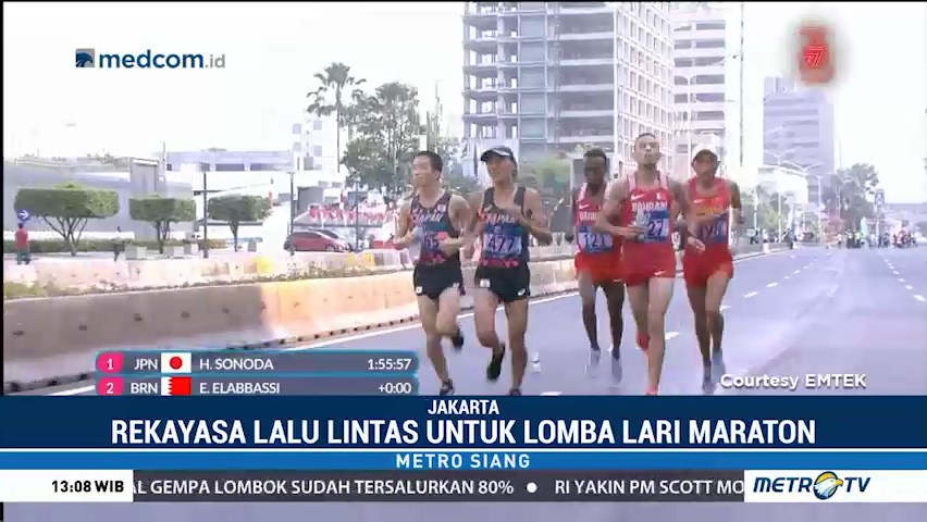 Jalan Protokol Jakarta Ditutup untuk Maraton Asian Games 2018