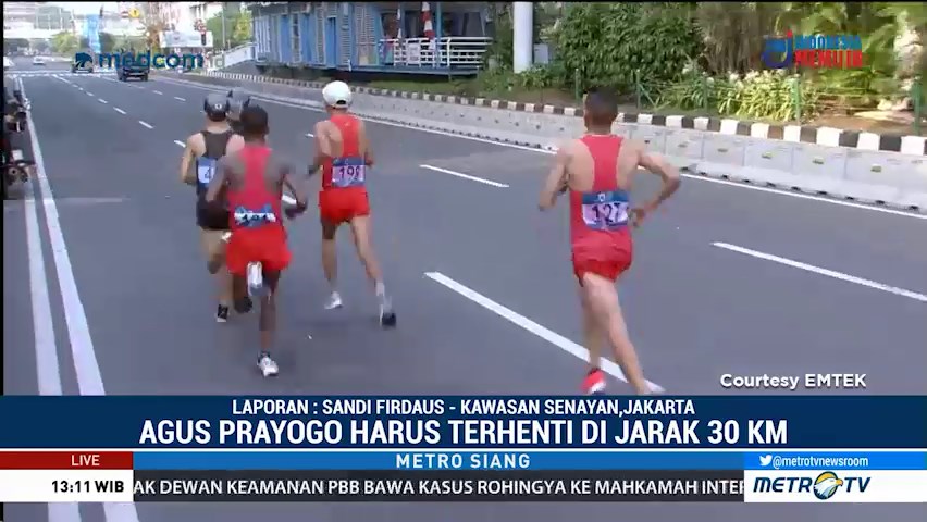 Agus Prayogo Gagal Finis Lari Maraton Asian Games 2018