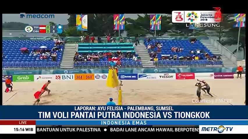 Voli Pantai Putra Melenggang ke Semifinal