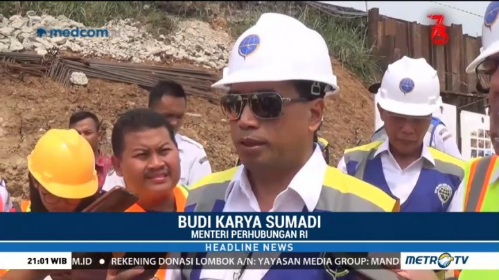 Menhub Tinjau Proyek Rel Ganda Sukabumi-Bogor