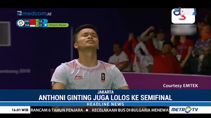 Anthony Ginting dan Jojo Tembus ke Semifinal Tunggal Putra