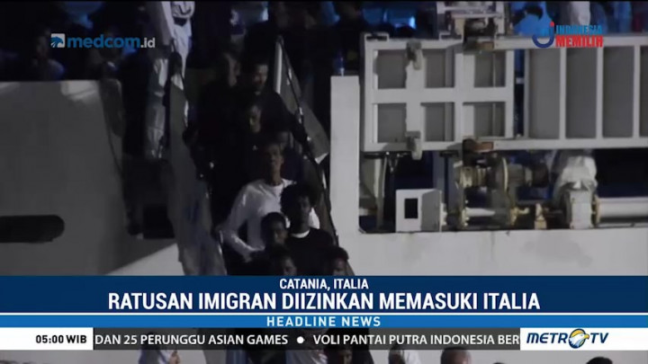 Ratusan Imigran Diizinkan Masuk ke Italia