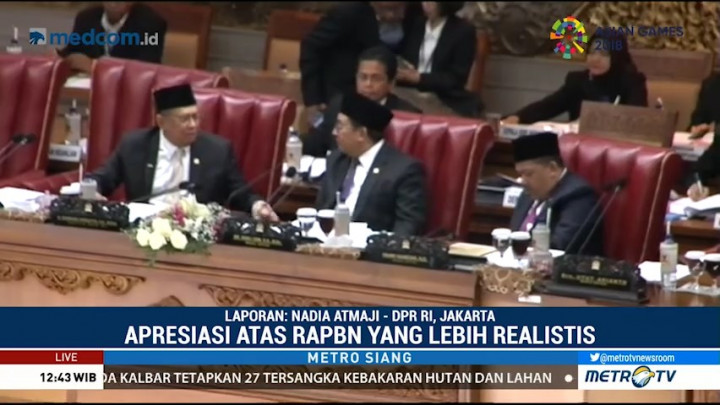 DPR Gelar Rapat Paripurna Membahas RAPBN 2019