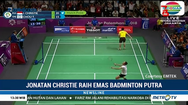 Jonatan Christie Raih Emas Tunggal Putra Bulu Tangkis