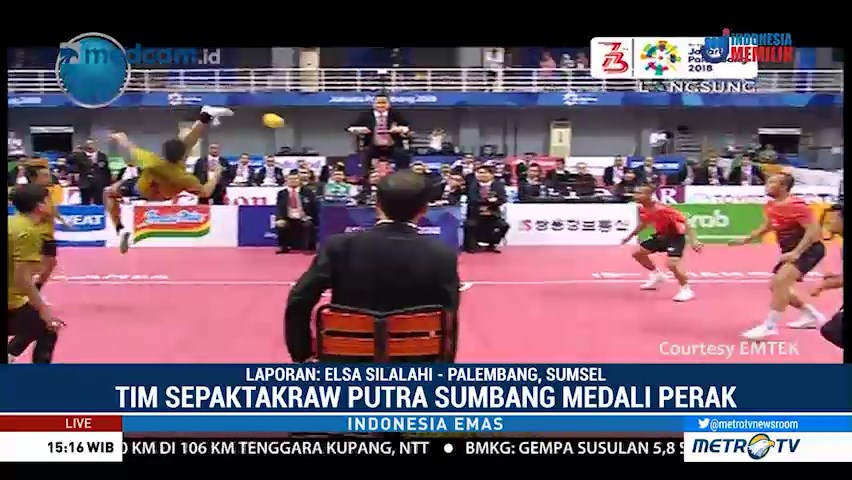 Sepak Takraw Beregu Putra Indonesia Sumbang Medali Perak