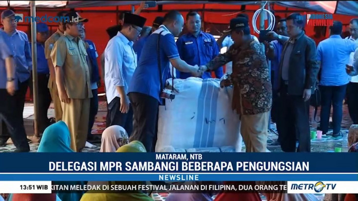 Kunjungi Lombok, Delegasi MPR Salurkan Bantuan untuk Korban Gempa