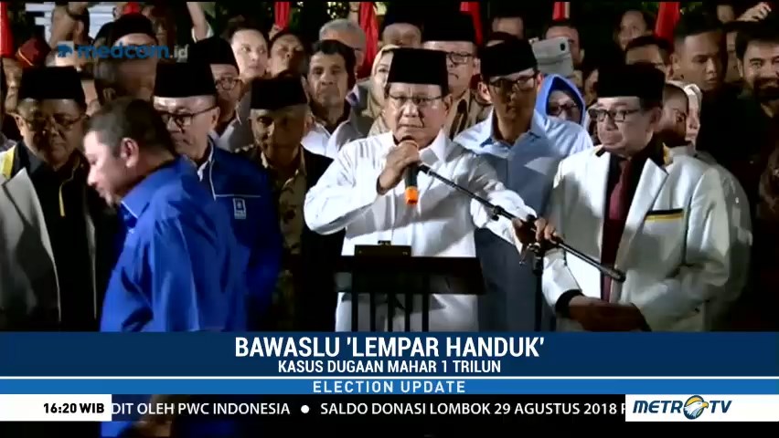 Bawaslu 'Lempar Handuk' Kasus Dugaan Mahar Politik Sandiaga
