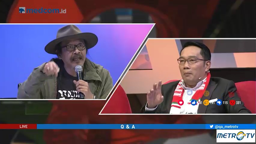 Sujiwo Tejo ke Kang Emil: Cebong dan Kampret Sama-sama Baik