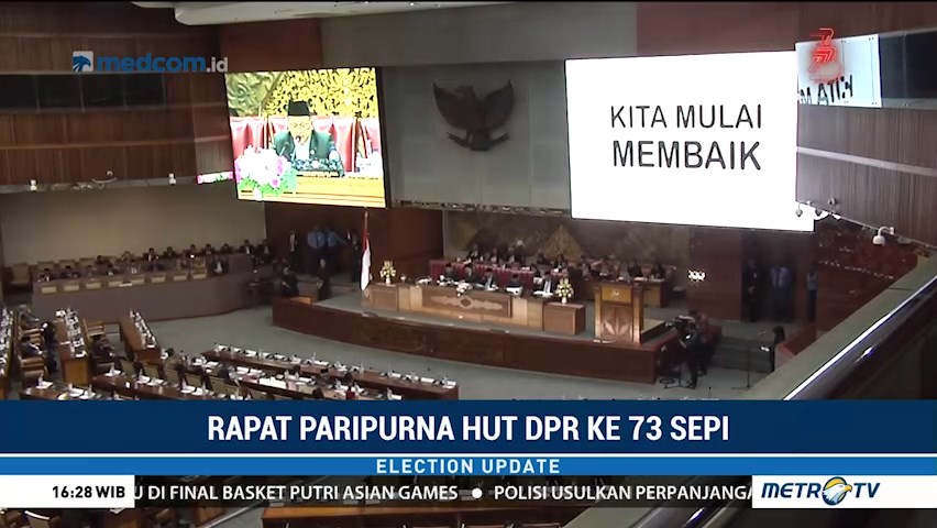 Rapat Paripurna HUT ke-73 DPR Sepi