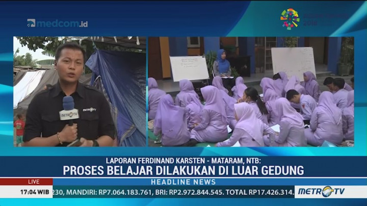 Proses Belajar Mengajar di Lombok Dilakukan di Luar Sekolah