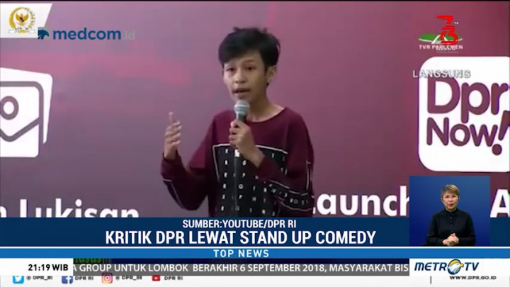 Aksi Komika Cilik Kritik DPR Lewat Stand Up Comedy