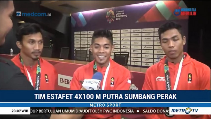 Kekompakan Jadi Kunci Tim Estafet Putra Raih Perak Asian Games
