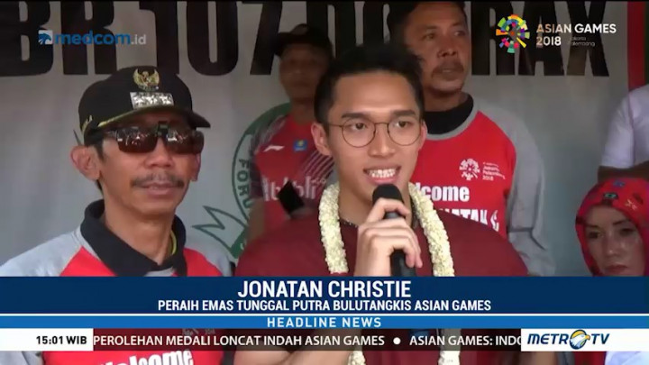 Jonatan Christie Pulang Disambut Warga