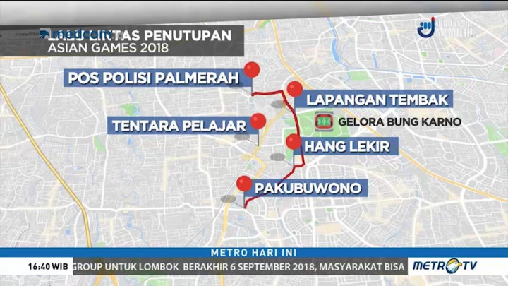Lalu Lintas Sekitar GBK Direkayasa saat Penutupan Asian Games