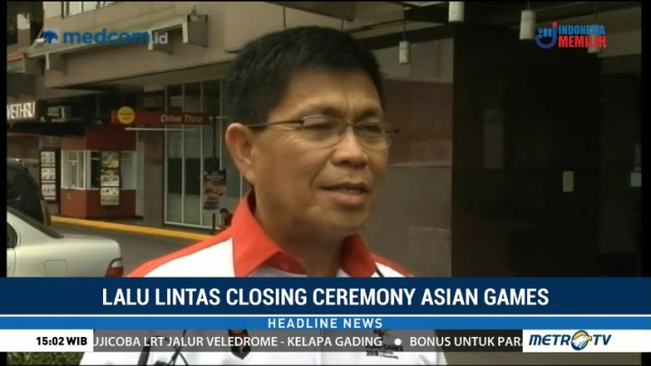 Kakorlantas Sarankan Penonton Penutupan Asian Games Pakai Kendaraan Umum