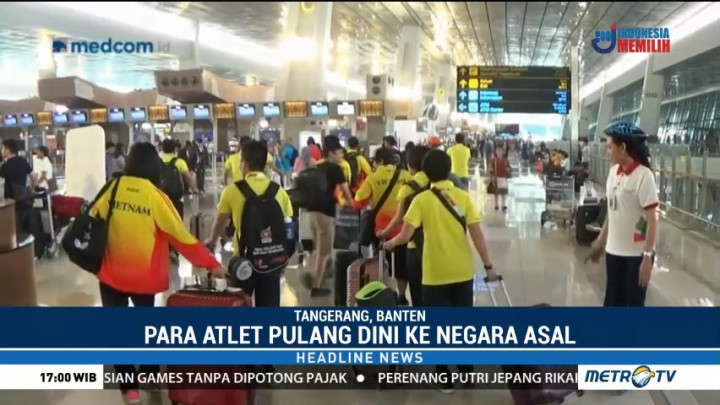 Atlet Peserta Asian Games Mulai Kembali ke Negaranya