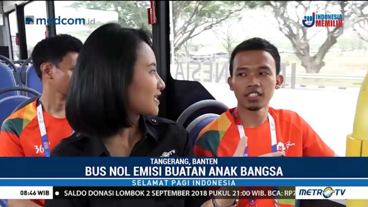 Bus Listrik Buatan Anak Bangsa Sambut Kepulangan Para Atlet